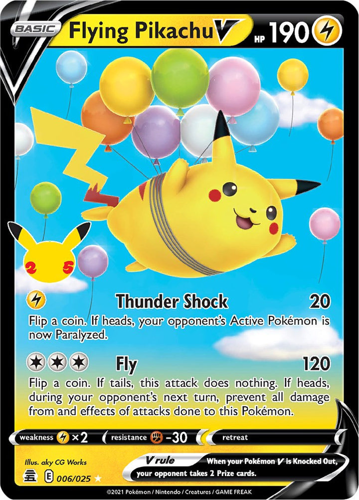 Pokemon Celebrations Classic Collection 006/025 - Flying Pikachu V (LP)