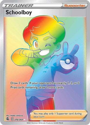 Pokemon Fusion Strike 276/264 - Schoolboy (Rainbow) - Secret Rare (LP)