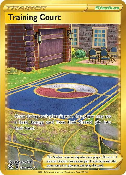 Pokemon Fusion Strike 282/264 - Training Court - Secret Rare (LP)