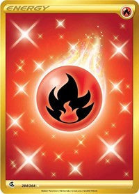 Pokemon TCG Fusion Strike Fire Energy -  284/264 (Secret Rare, LP)