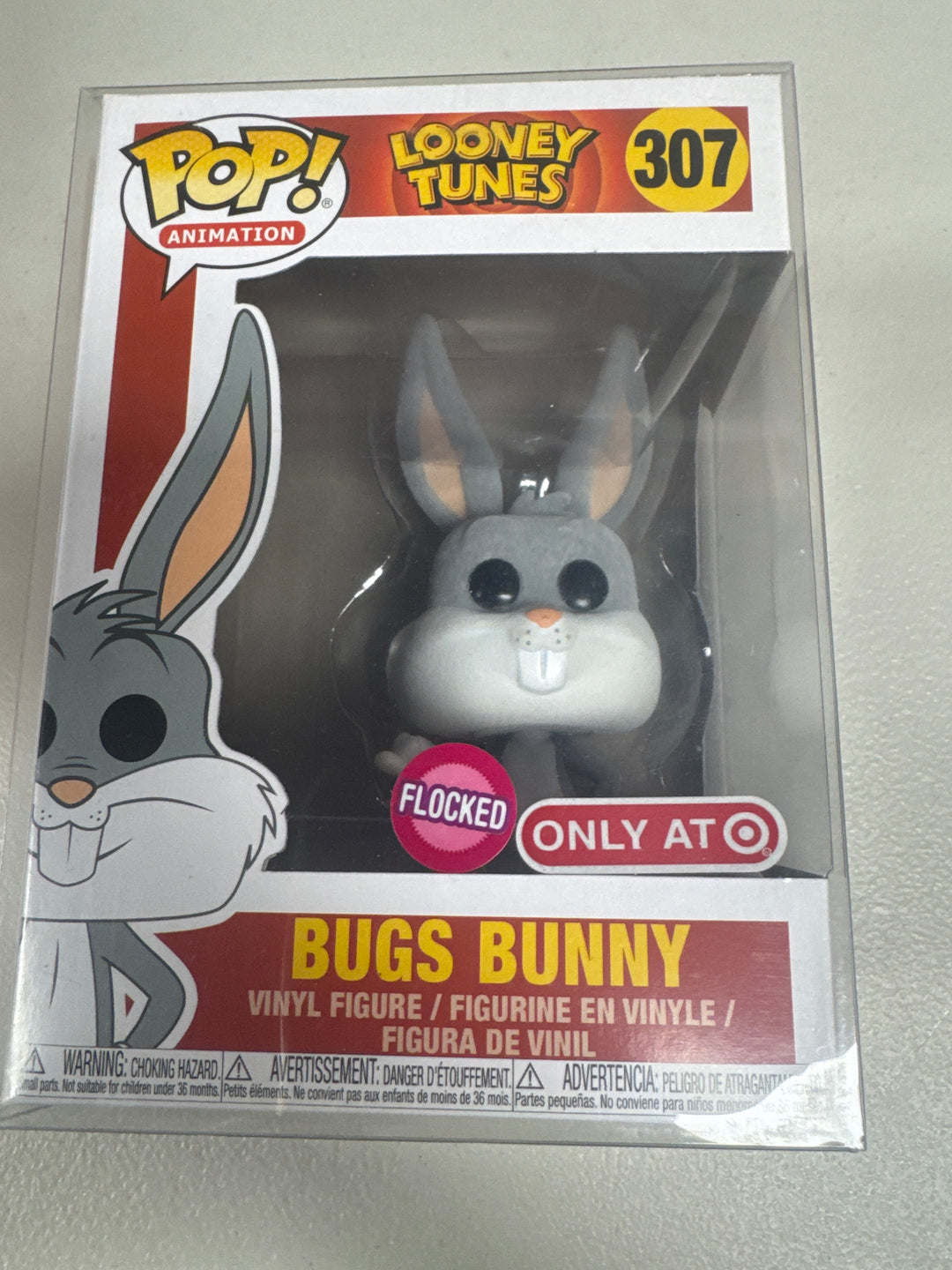 Funko Pop! Bugs Bunny #307 Flocked Target Looney Tunes   FP72826