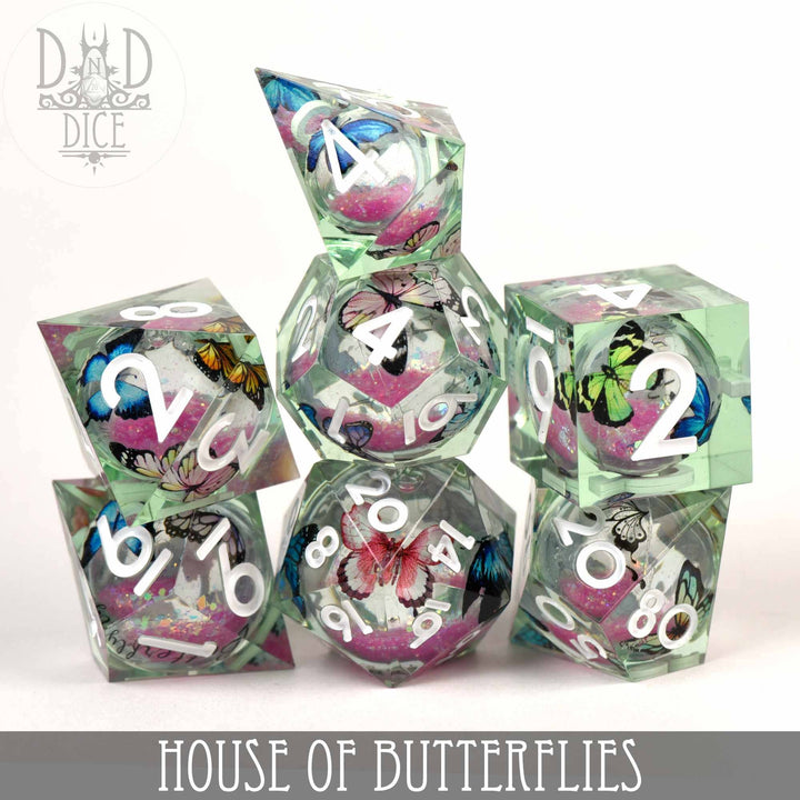 King of Crits House of Butterflies (Liquid Core) Dice Set NE4226