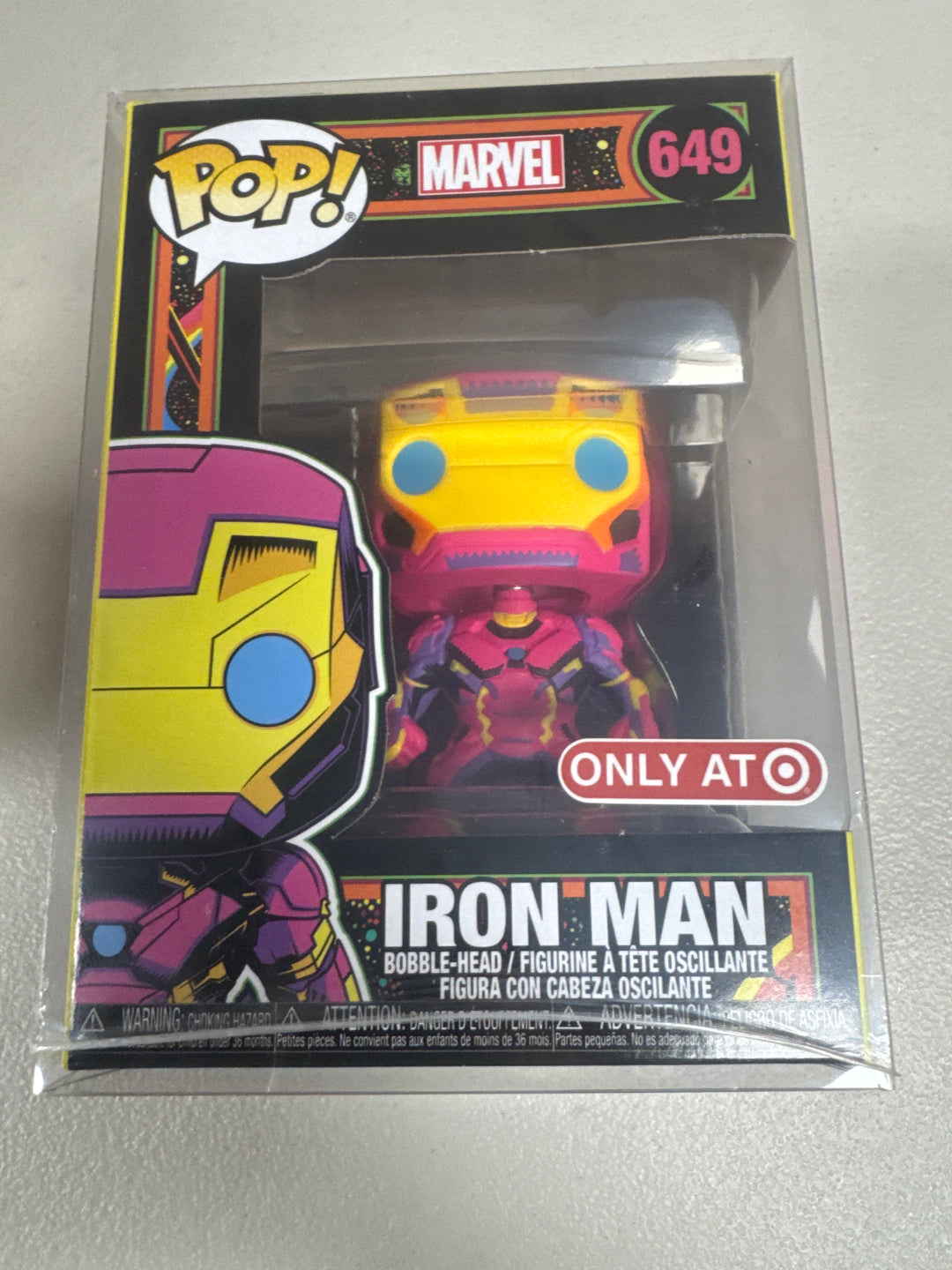 Funko Pop! Iron Man (Blacklight) #649 Target  FP72826