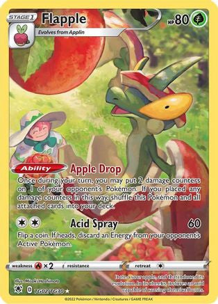 Pokemon Astral Radiance TG02/TG30 - Flapple - Trainer Gallery Full Art (LP)