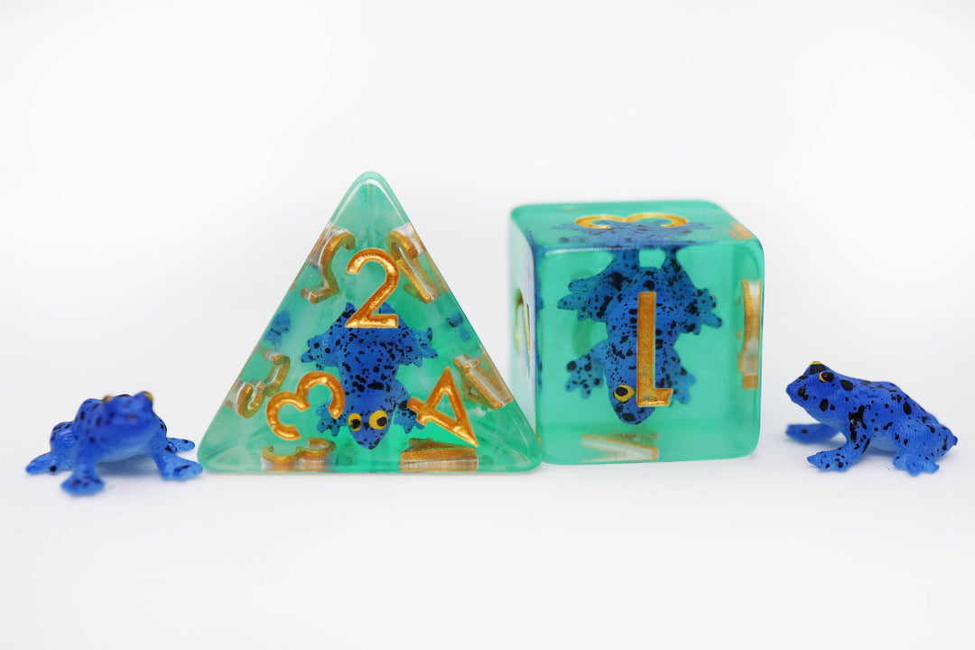Dark Blue Frog RPG Dice Set - NE043026