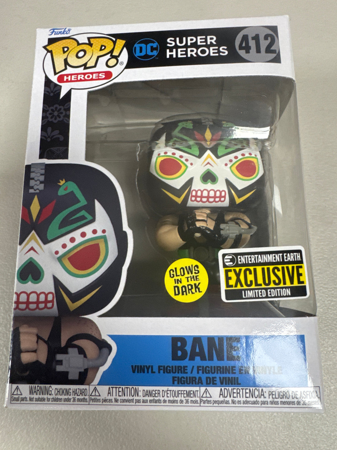 Funko Pop! Bane #412 GITD Entertainment Earth DC Super Heroes FP82526