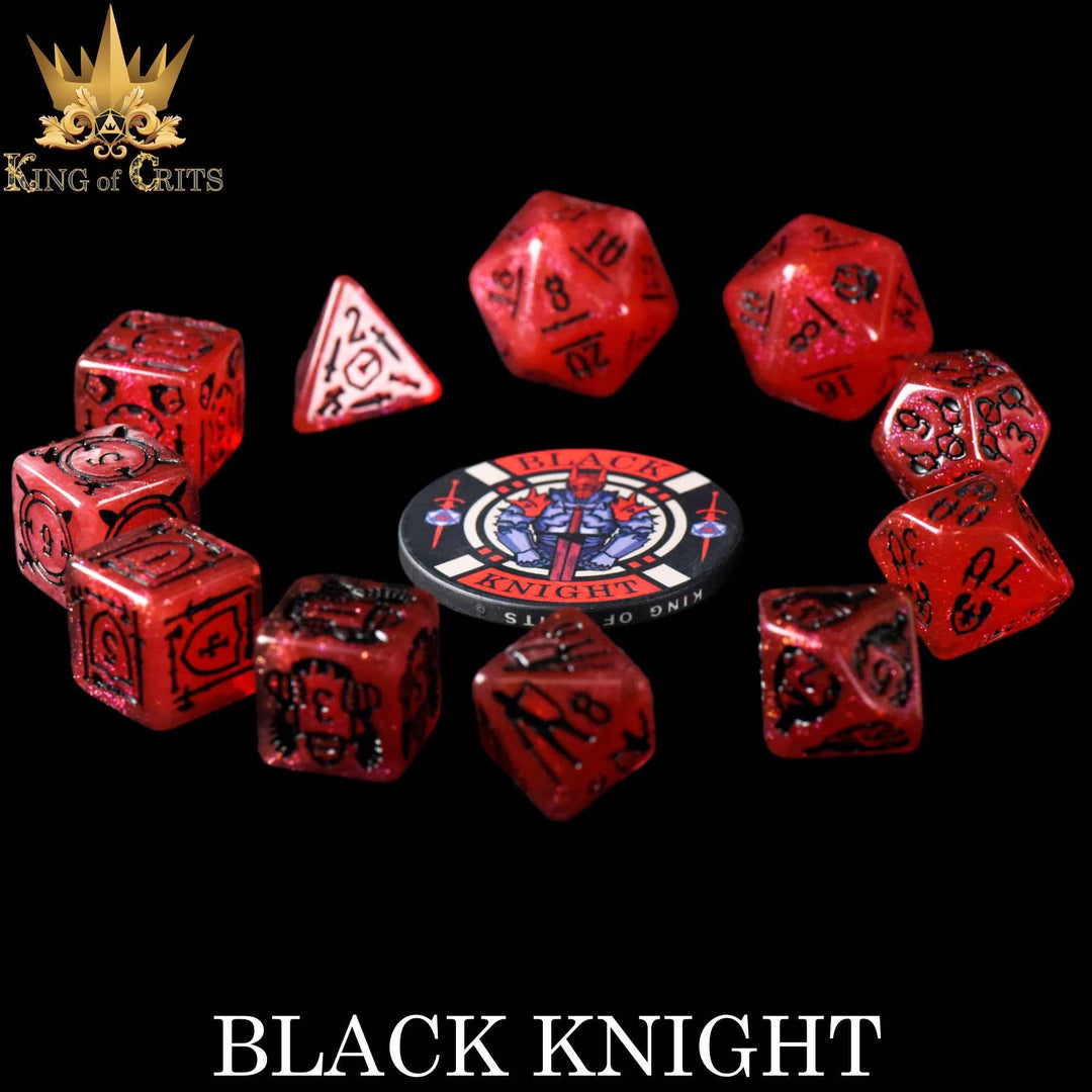 King of Crits Black Knight - 11 Dice Set NE4226