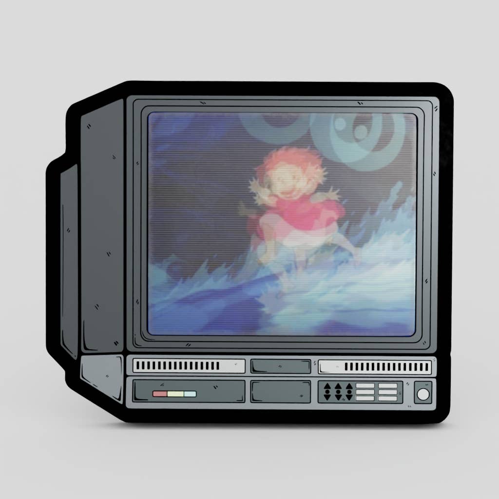 2.5" Lenticular Ponyo CRTV Enamel Pin - NE32726