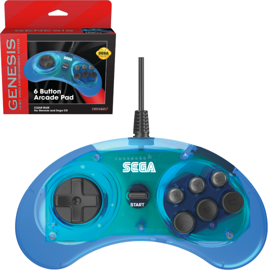 6-Button Arcade Pad for Sega Genesis NEW