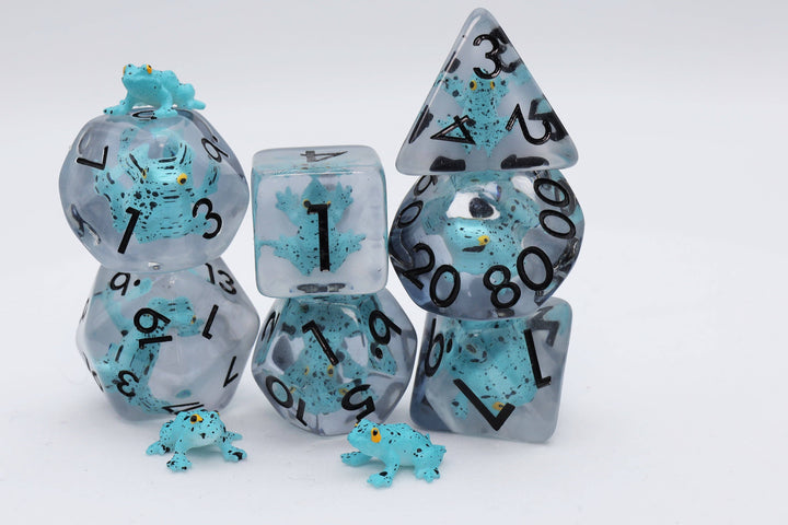 Blue Poison Frog RPG Dice Set - NE043026