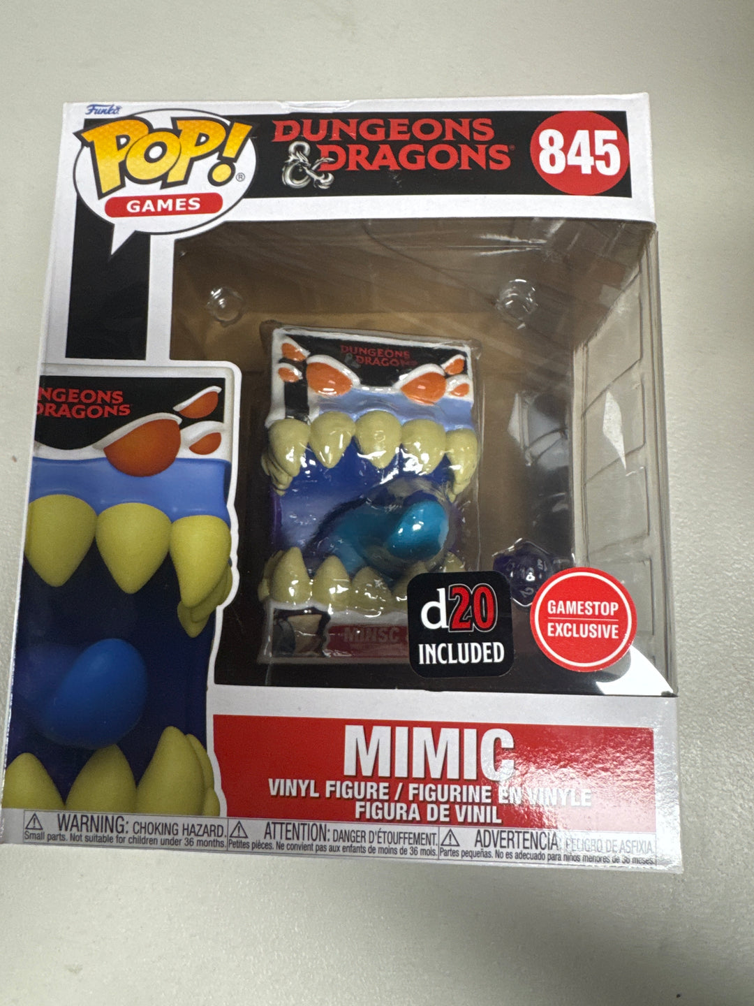 Funko Pop! Mimic (With D20) Gamestop Dungeons and Dragons (Damage on top of Box) FP8426