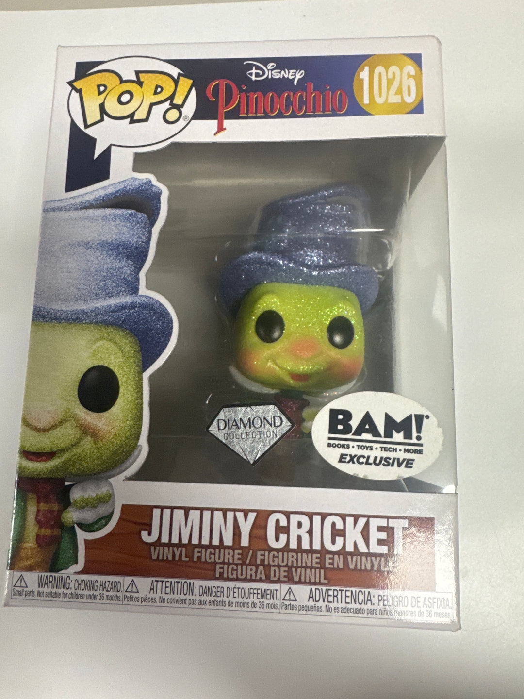 Funko Pop! Jiminy Cricket #1026 Diamond BAM Pinocchio FP73026