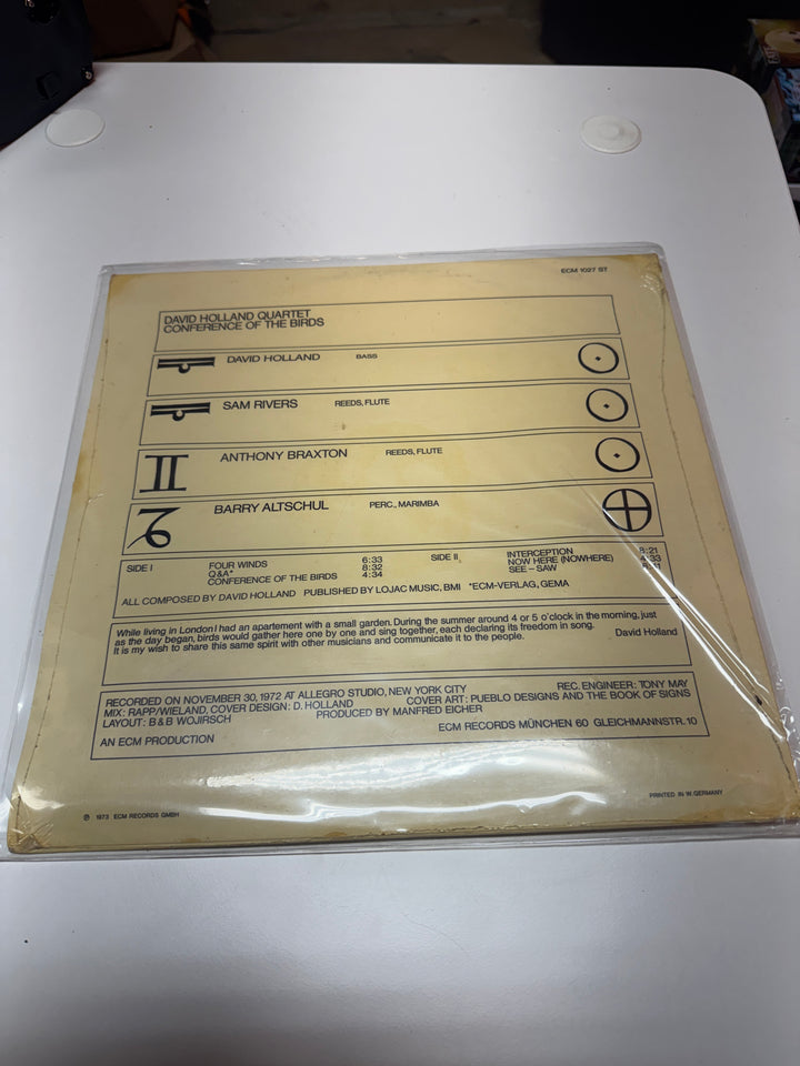David Holland Quartet - Conference of the Birds - Sealed - (M Condition) Vinyl Record NR32326