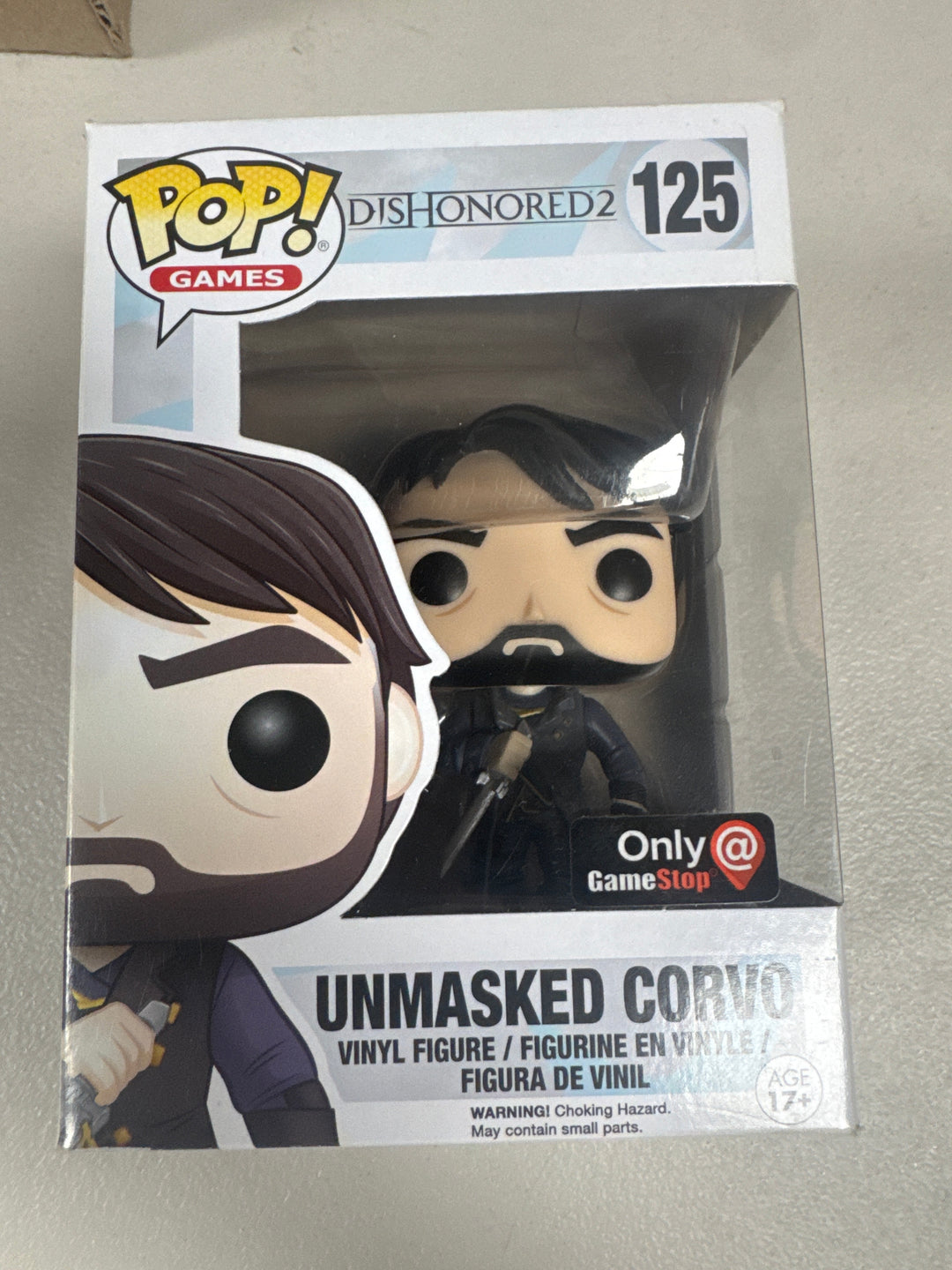 Funko Pop! Unmasked Corvo #125 Gamestop Dishonored 2 FP101326