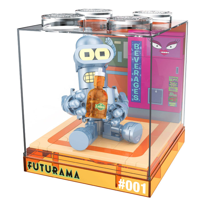 BrickCraft Futurama Baby Bender Box! Collectible Display Cube - NE33126