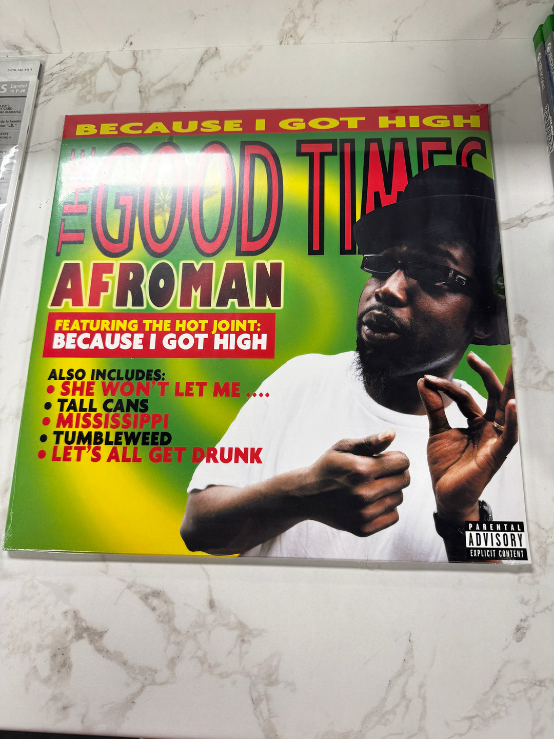 Afroman: The Good Times / Album / 2LP Cannabis Cloudy Green Vinyl Record NR62226