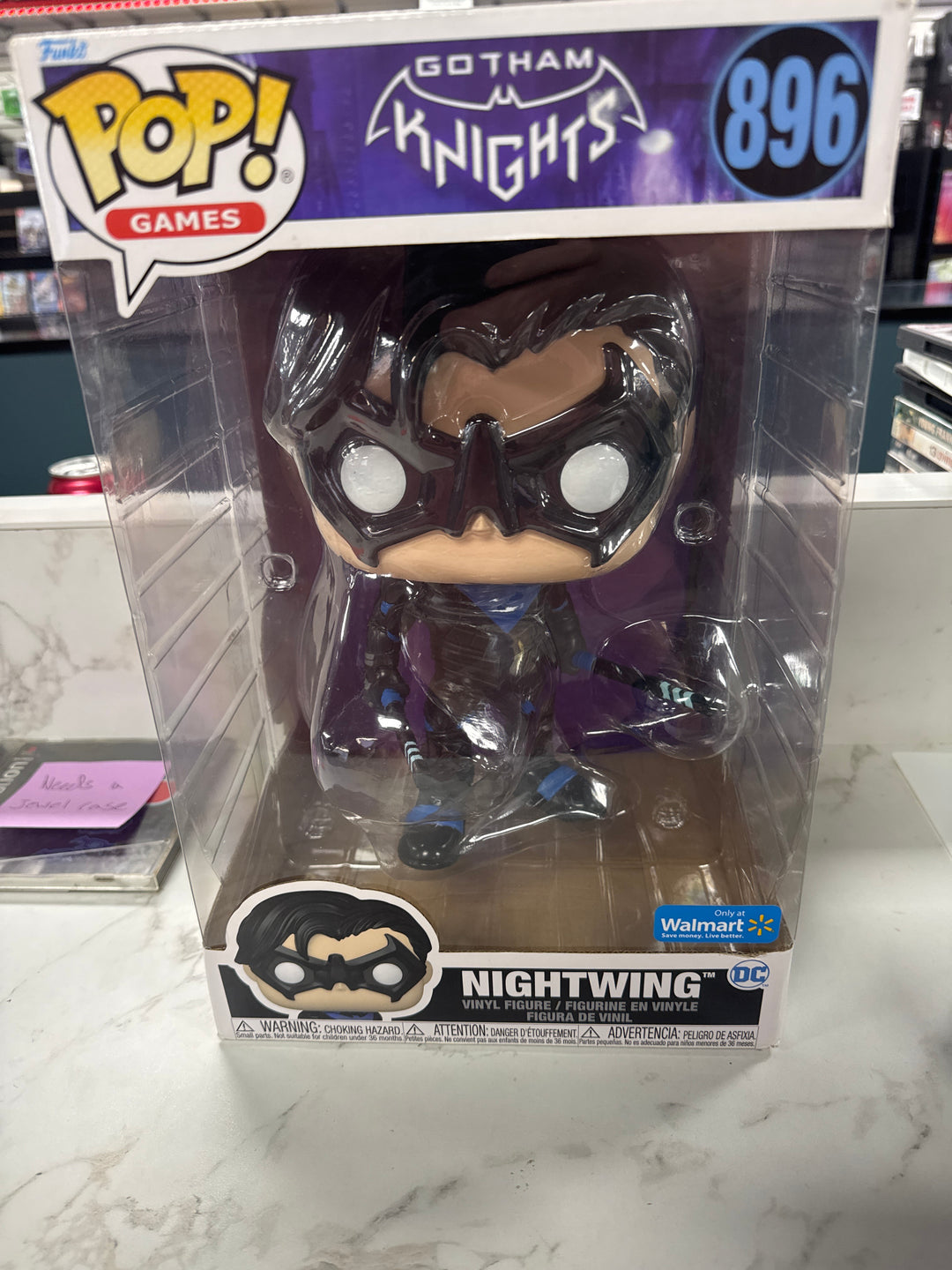 Funko Pop! Nightwing #896 LARGE Walmart Gotham Knights FP81726