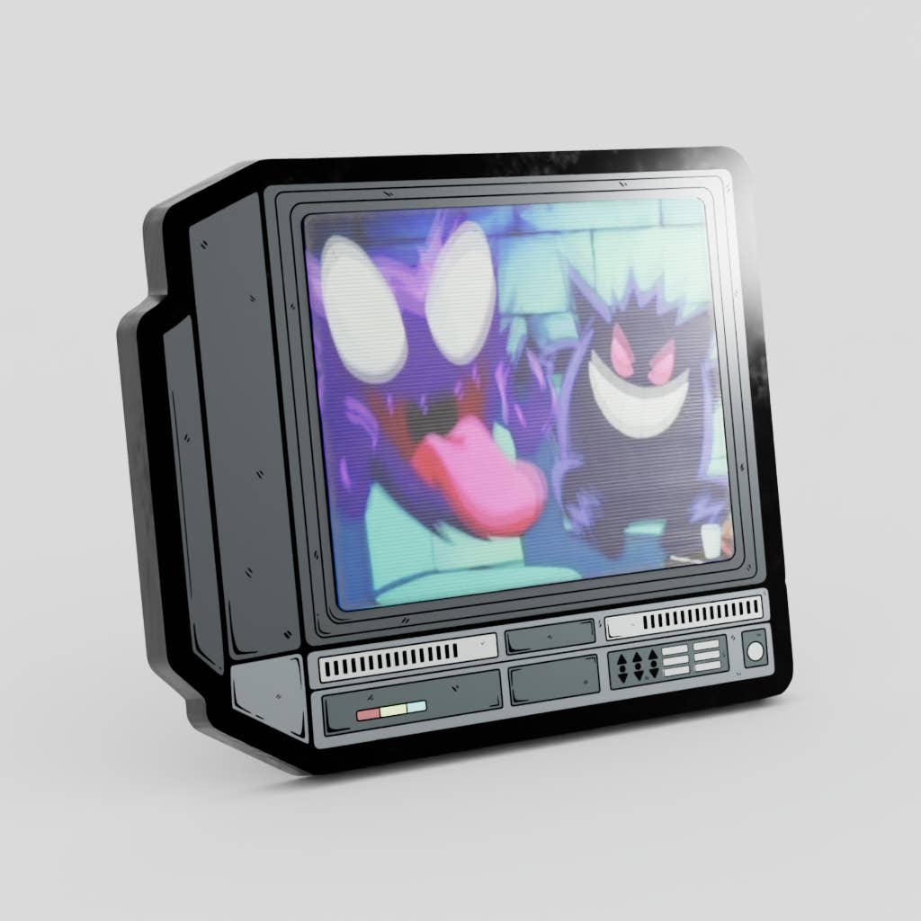 2.5" Lenticular Gengar Laugh CRTV Pin - NE32726