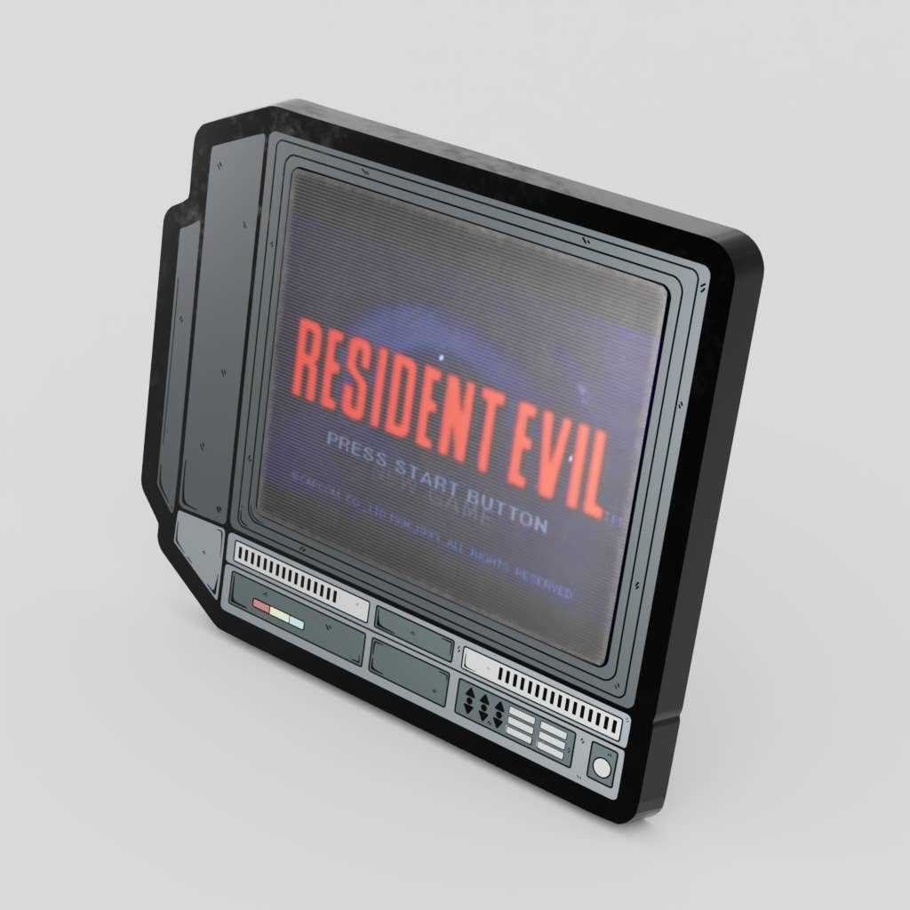 2.5" Lenticular Resident Evil 1 CRTV Enamel Pin - NE32726