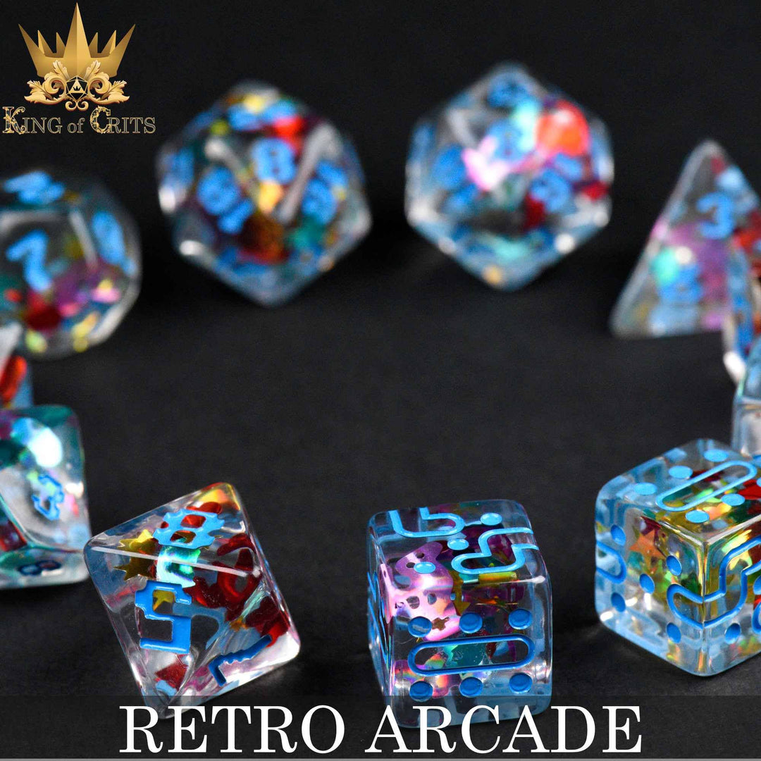 King of Crits Retro Arcade - 11 Dice Set NE4226