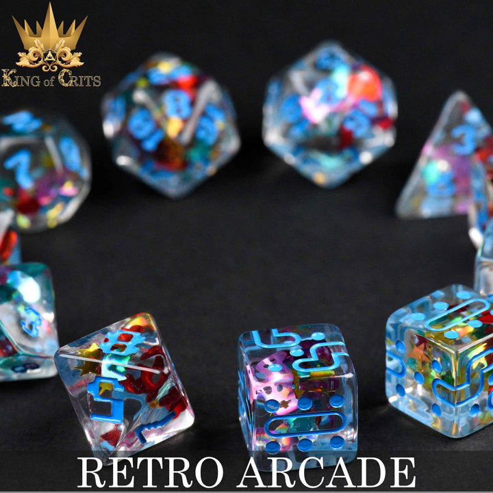 King of Crits Retro Arcade - 11 Dice Set NE4226