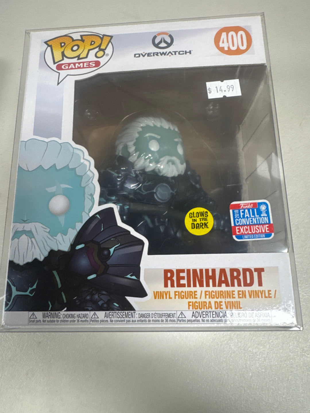 Funko Pop! Reinhardt #400 GITD Fall Convention Overwatch  FP82126