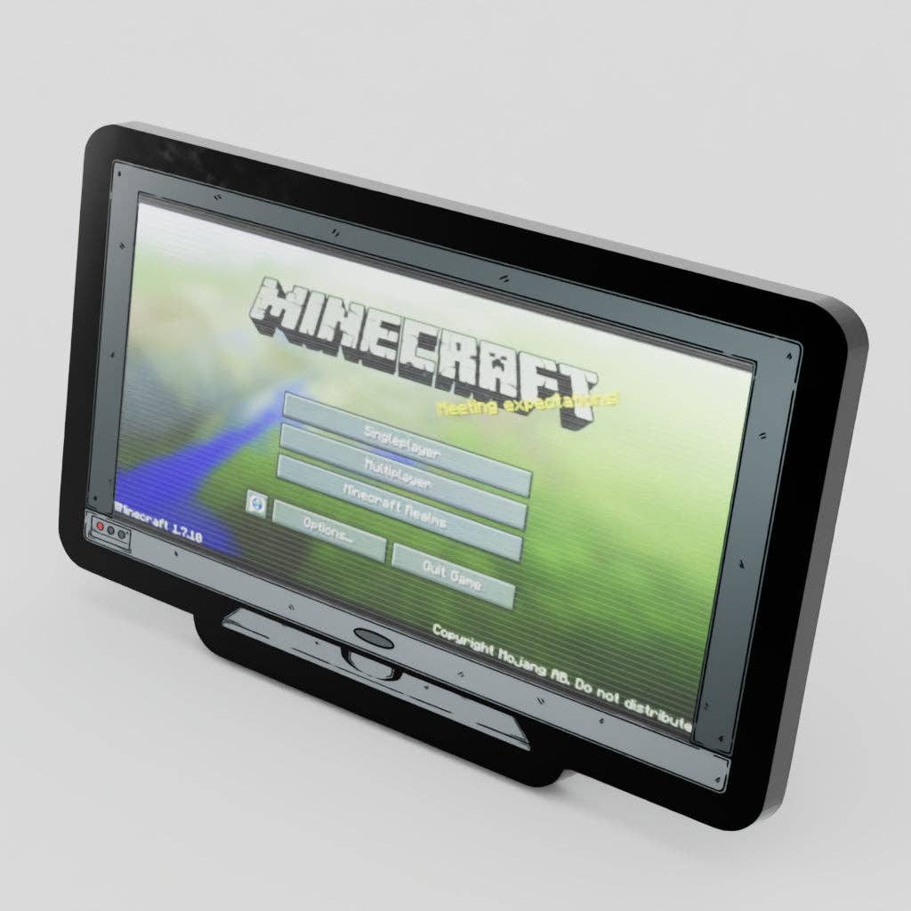 Monitor Lenticular Minecraft Enamel Pin NE81926