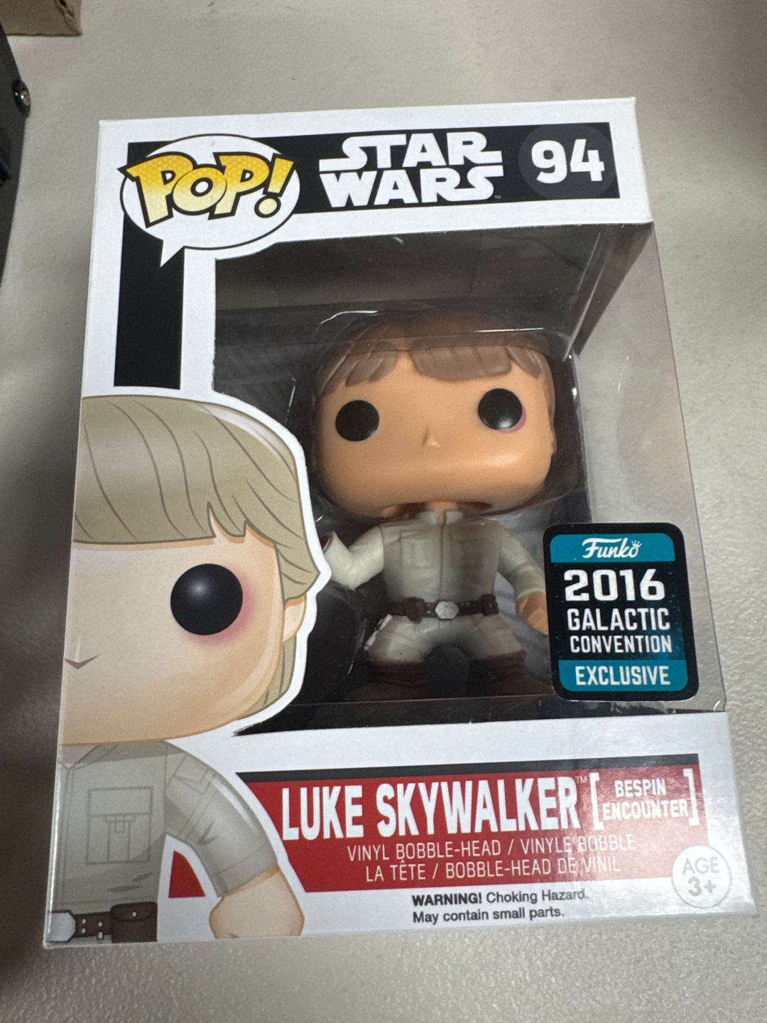 Funko Pop! Luke Skywalker (Bespin Encounter) #94 2016 Glactic Convention Star Wars  FP101326