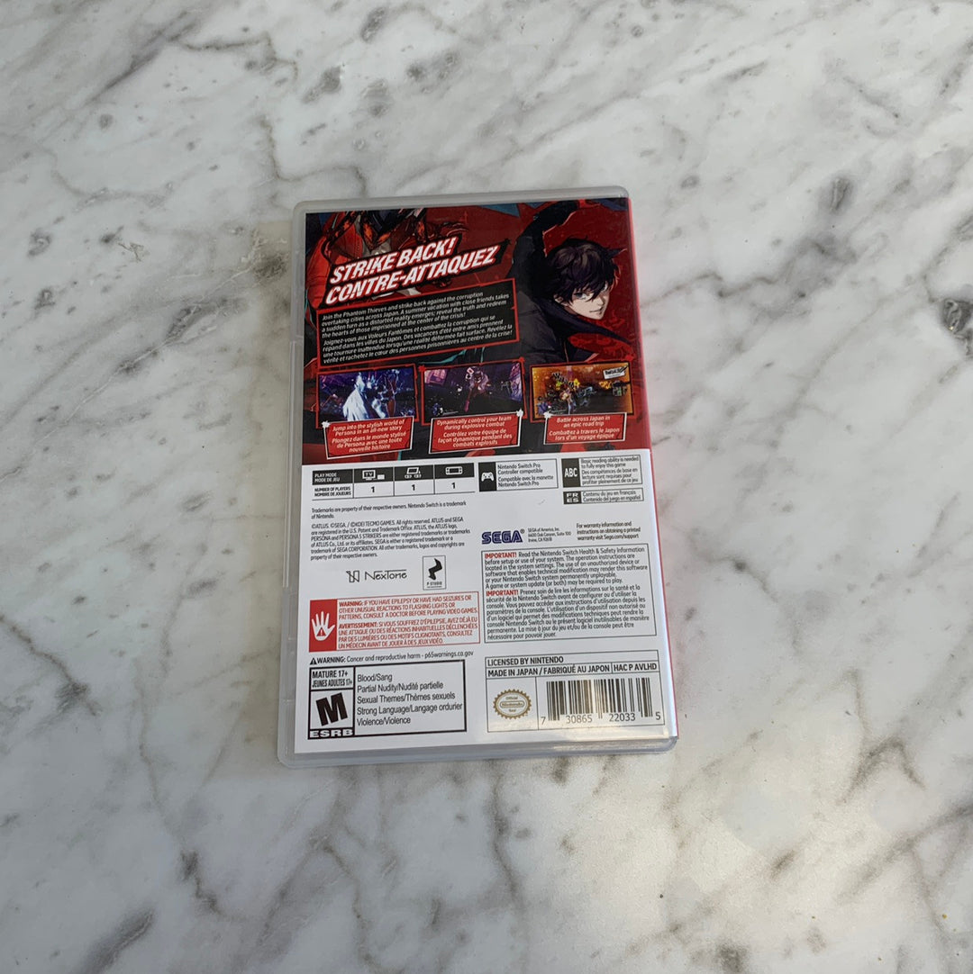 Case Only No Game Persona 5 Strikers Nintendo Switch