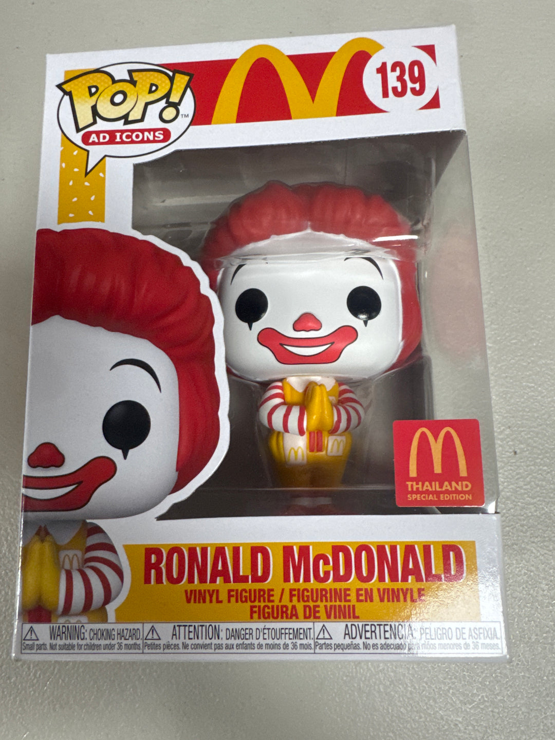 Funko Pop! Ronald McDonald #139 Mcdonalds Thailand FP92226