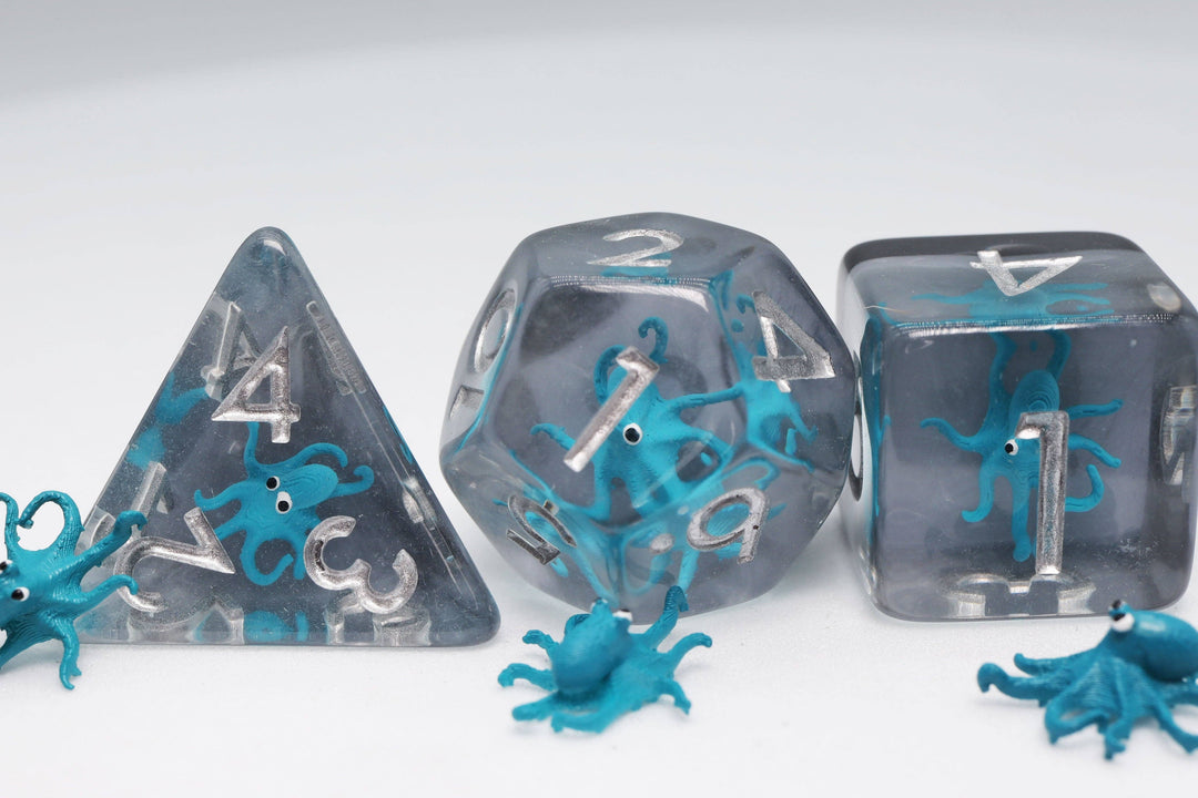 Teal Octopus RPG Dice Set - NE043026
