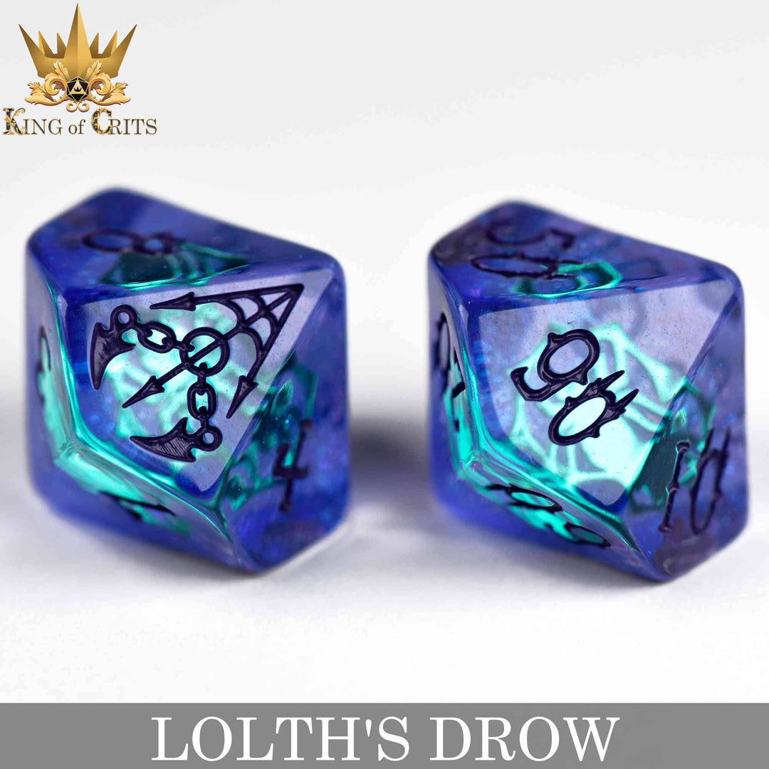 King of Crits Lolth's Drow - 11 Dice Set NE4226