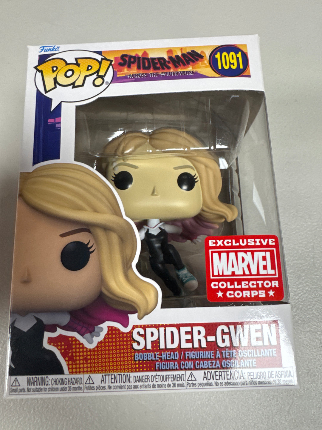 Funko Pop! Spider-Gwen #1091 Marvel Collector Corps Spider-Man Across the Spider-Verse FP72426