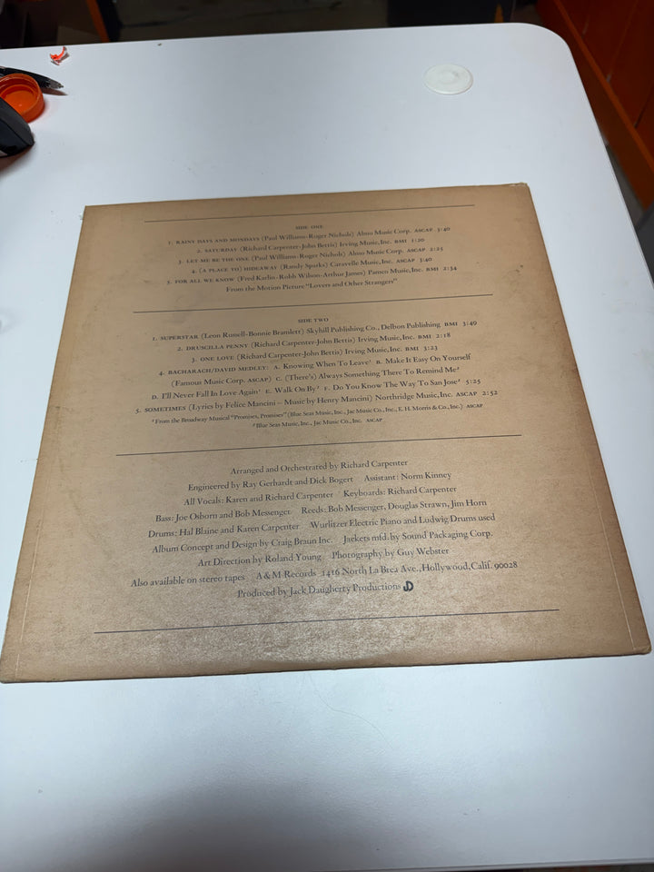 Carpenters - S/T (NM Condition) Vinyl Record   VR31726