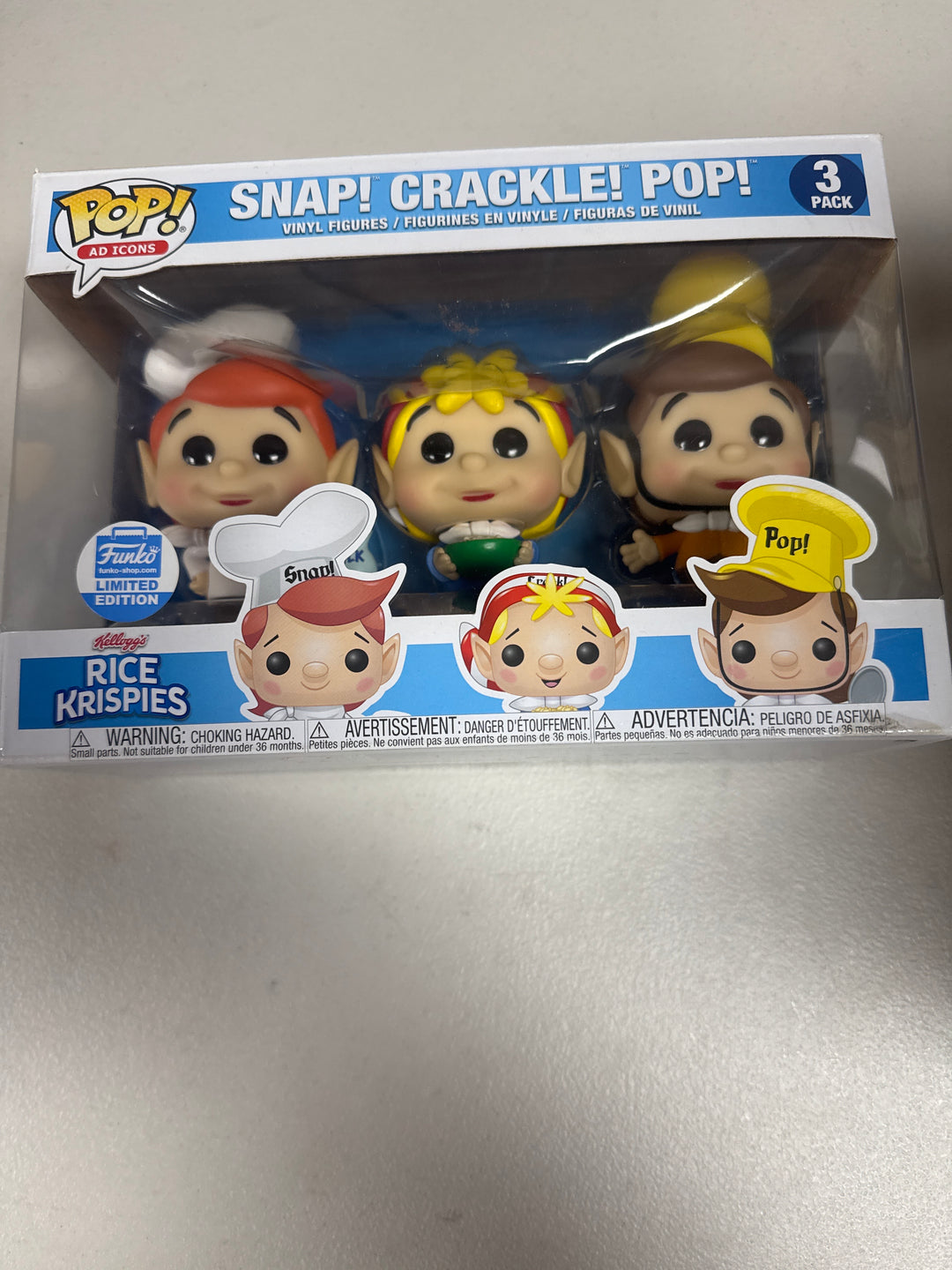 Funko Pop! Snap Crackle and Pop 3 Pack Limited  Rice Krispies FP82026