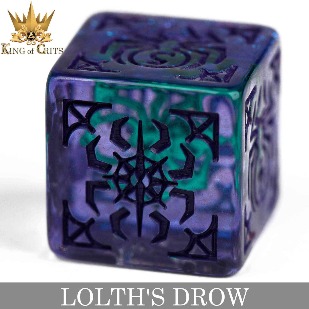 King of Crits Lolth's Drow - 11 Dice Set NE4226