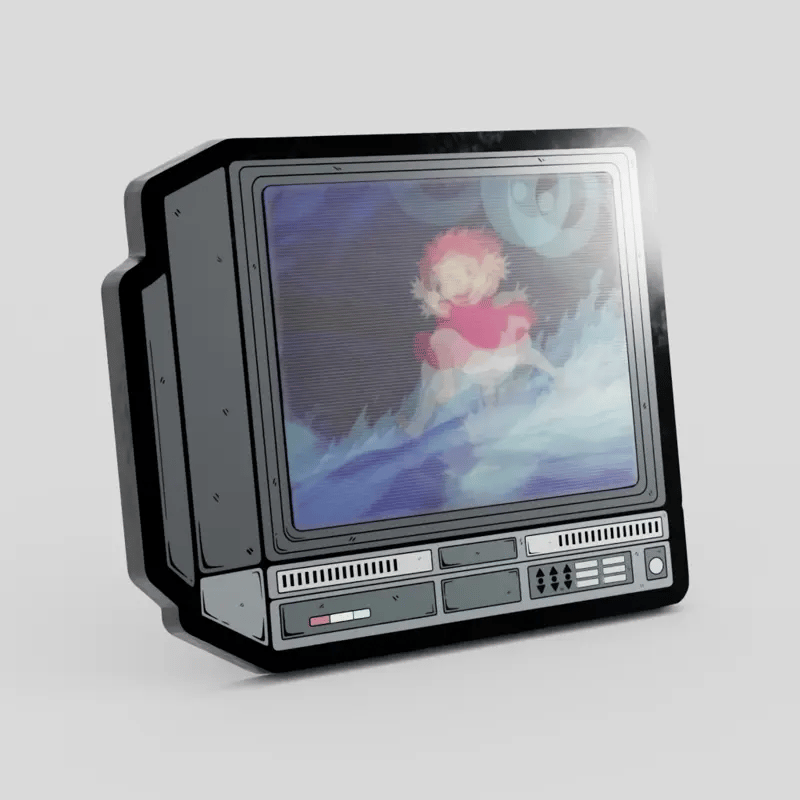2.5" Lenticular Ponyo CRTV Enamel Pin - NE32726