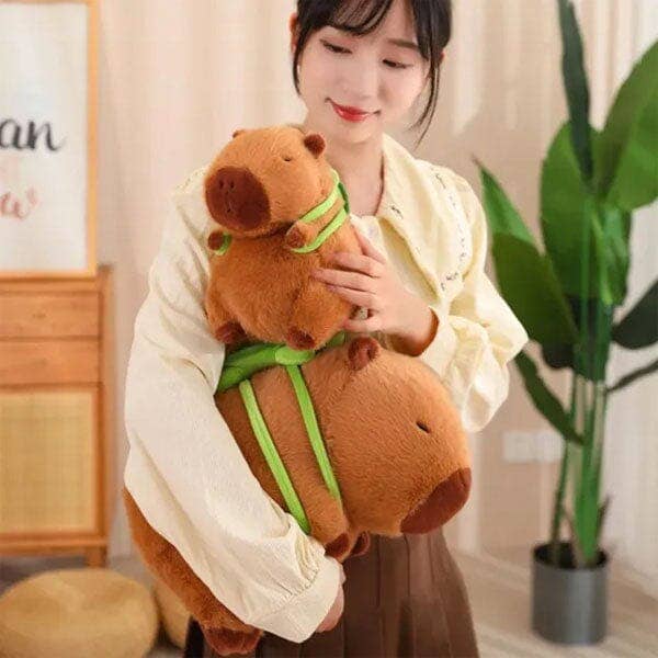Capybara 9" Kawaii Plush w/ Turtle Backpack Squishy Pillow Toy (1) NE32026