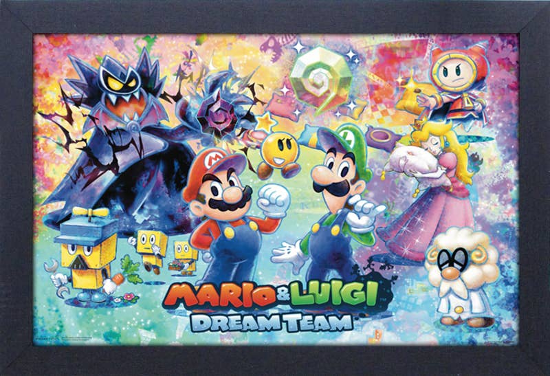 Mario & Luigi Dream Team Framed Art Print