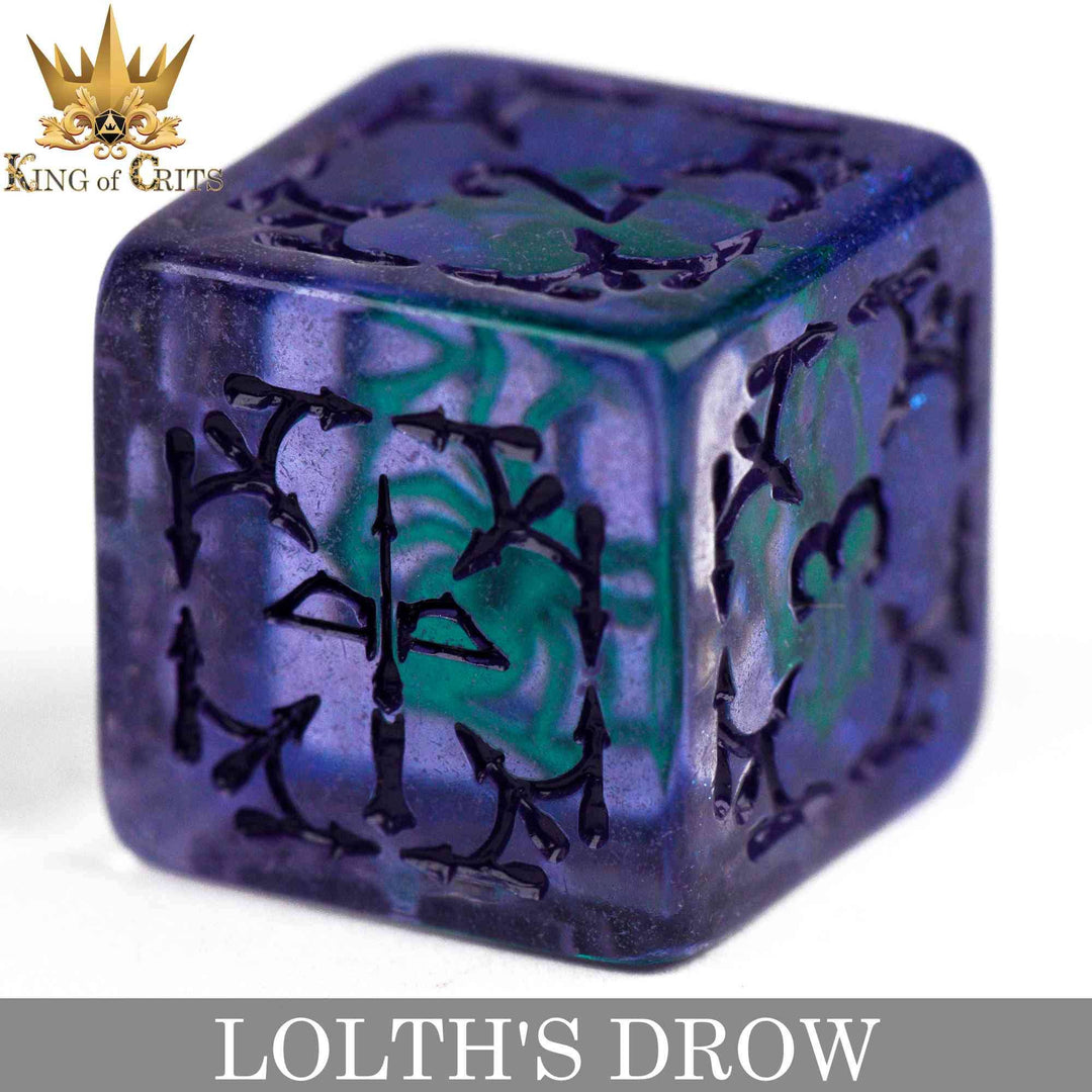 King of Crits Lolth's Drow - 11 Dice Set NE4226
