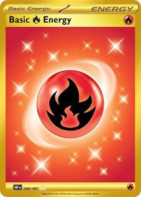 Pokemon TCG Obsidian Flames Basic Fire Energy 233/197 (Secret Rare, LP)