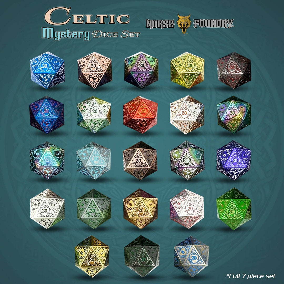 Norse Foundry Celtic Mystery Metal Dice Set NE31726
