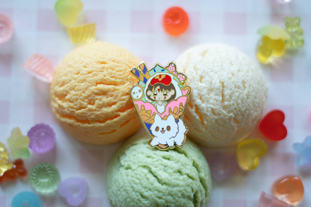 Princess Mononoke Studio Ghibli Ice Cream Enamel Pin NE33126