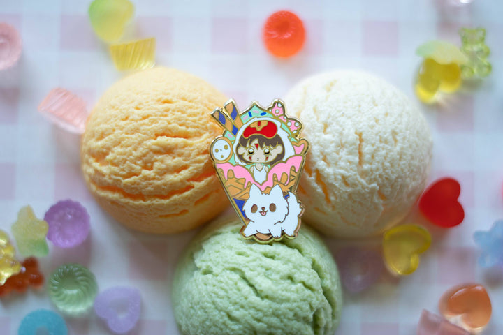 Princess Mononoke Studio Ghibli Ice Cream Enamel Pin NE33126