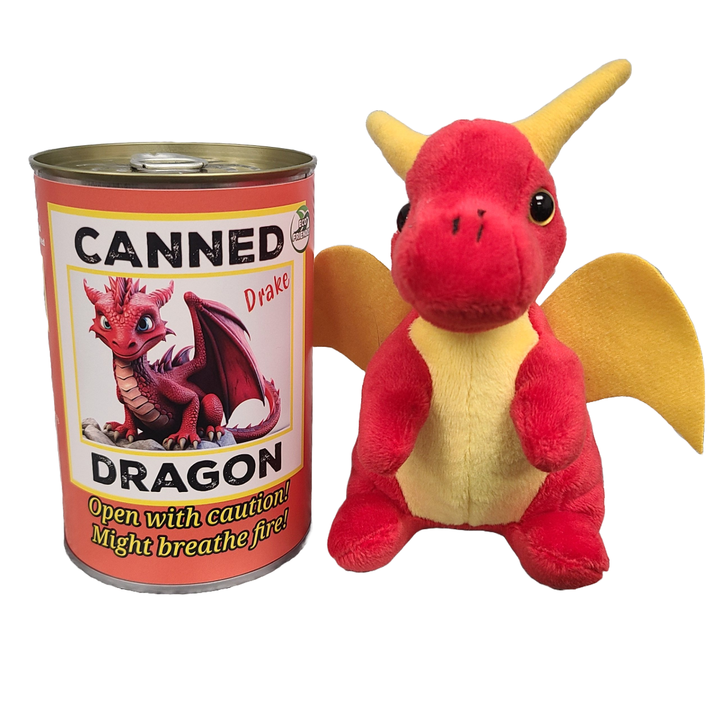 Canned Dragon | Stuffed Animal Plush w/Jokes | Unique Gift NE32026