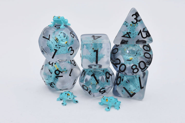 Blue Poison Frog RPG Dice Set - NE043026
