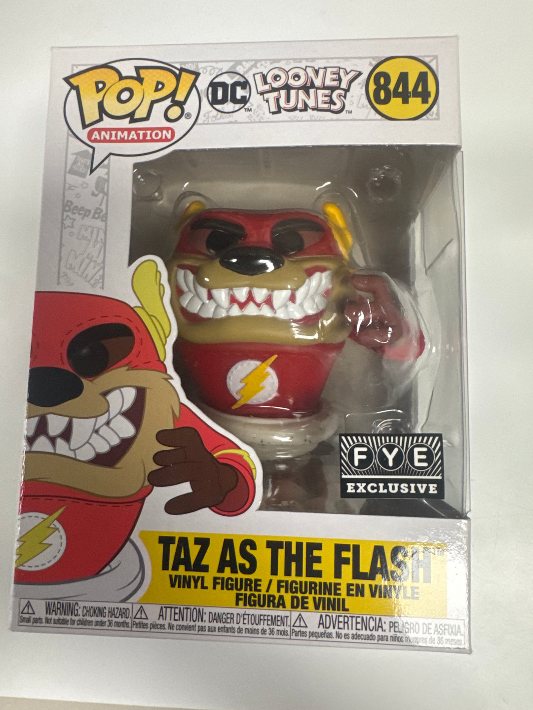 Funko Pop! Taz as The Flash #844 FYE DC X Looney Tunes FP73026