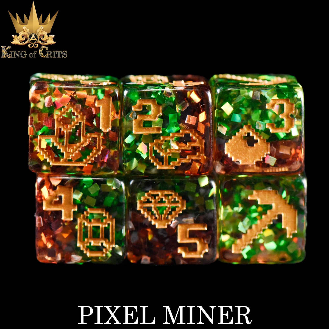 King of Crits Pixel Miner - 11 Dice Set NE4226