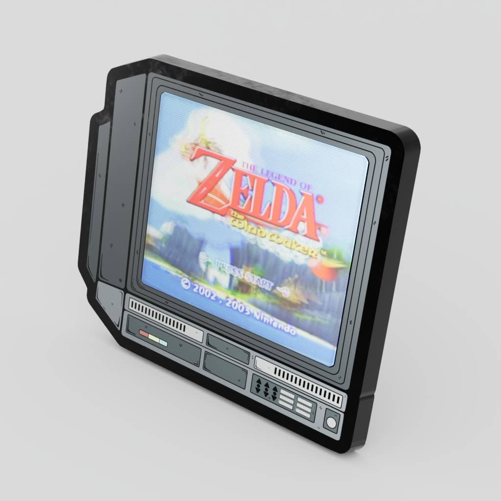 2.5" Lenticular Zelda Wind Waker CRTV Enamel Pin - NE32726