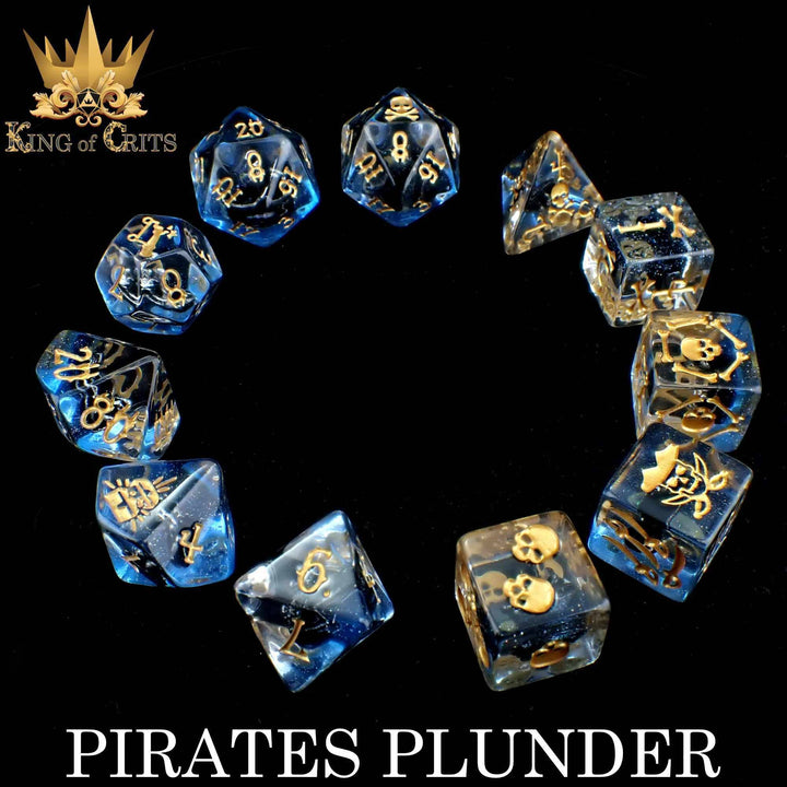 King of Crits Pirates Plunder - 11 Dice Set NE4226